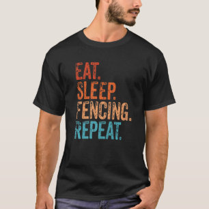 Camiseta Esgrima para dormir Repito Funny Deporte de valla