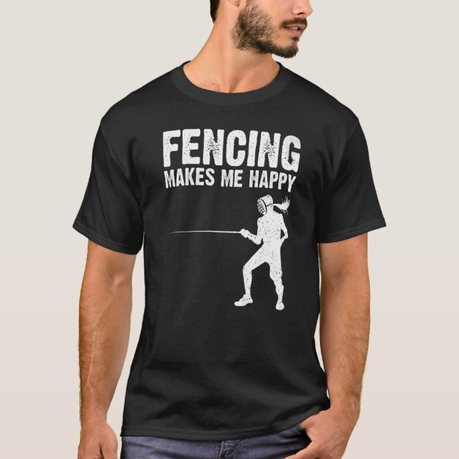 Camiseta Esgrima Para Hombres Mujeres Esgrima Deportes (Anverso)