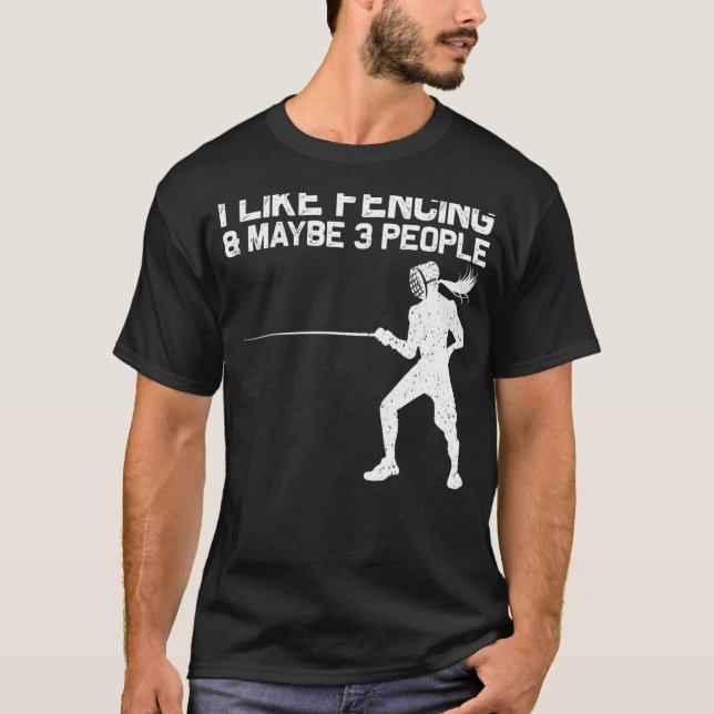 Camiseta Esgrima Para Hombres Mujeres Esgrima Deportes 1 (Anverso)