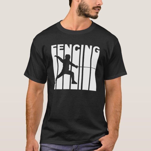 Camiseta Esgrimidor retro vintage de vallado (Anverso)