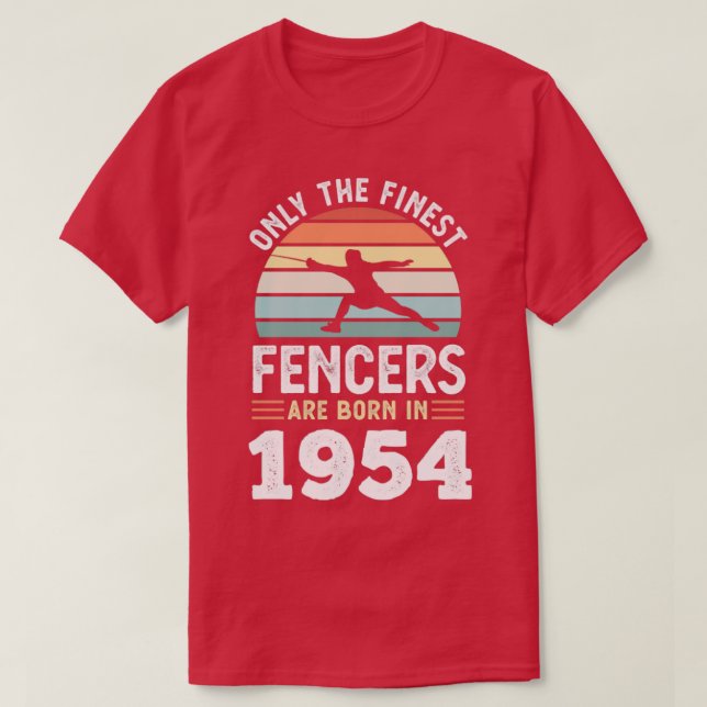 Camiseta Esgrimidores nacidos en 1954 70º regalo de cercado (Diseño del anverso)