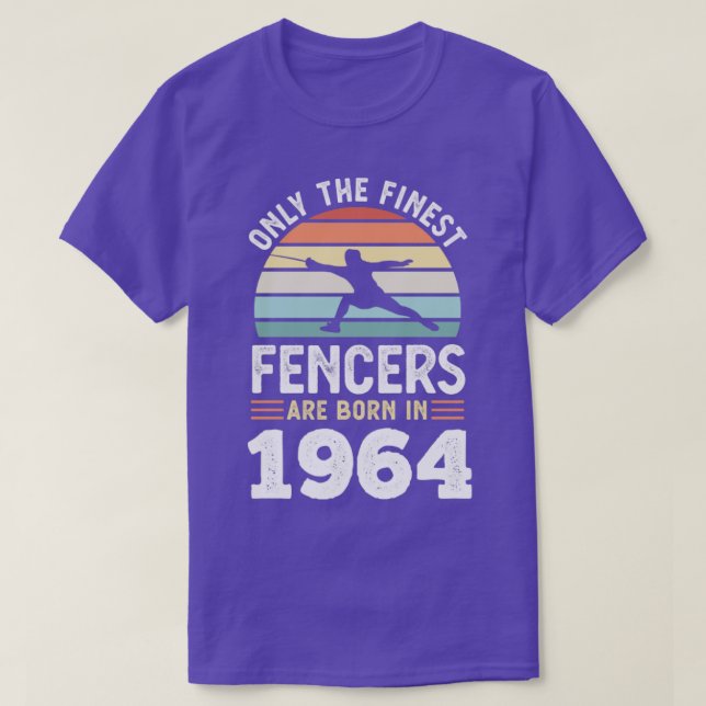 Camiseta Esgrimidores nacidos en 1964 Regalo de esgrima de  (Diseño del anverso)