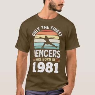 Camiseta Esgrimidores nacidos en 1981 40º regalo de cercado