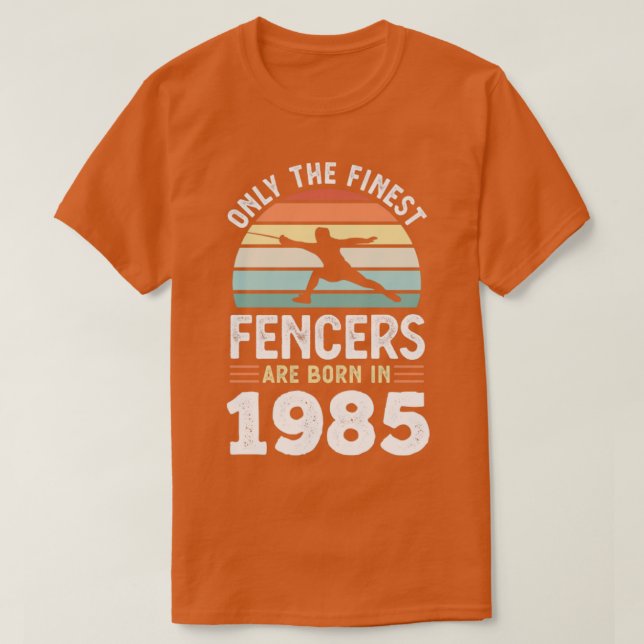 Camiseta Esgrimidores nacidos en 1985 40º regalo de cercado (Diseño del anverso)