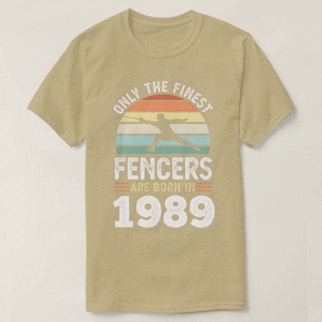 Camiseta Esgrimidores nacidos en 1989 40º regalo de vallado (Diseño del anverso)