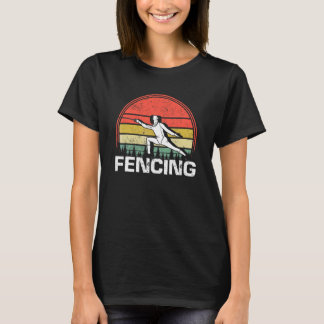 Camiseta Esgrimista Antiguo Deporte de Esgrima Retro Duelo 