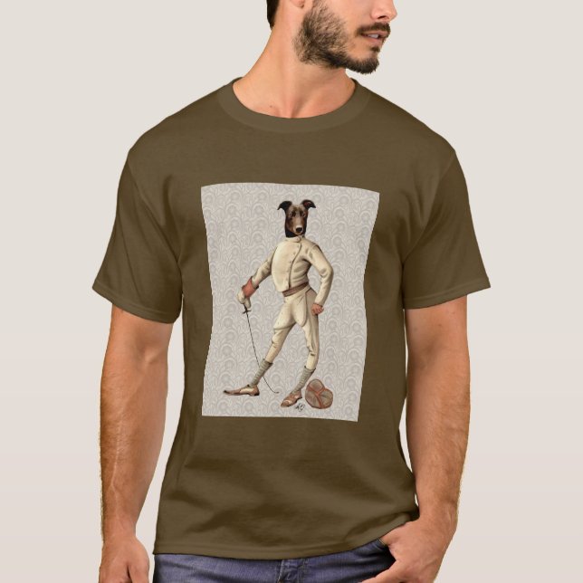 Camiseta Esgrimista de Greyhound en Cream Full 2 (Anverso)