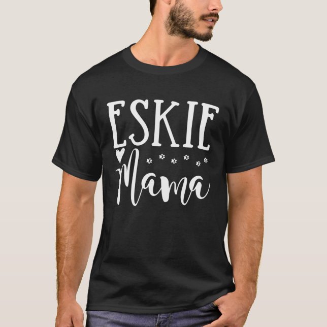 Camiseta Eskie Dog Mom  Cute Eskie Mama (Anverso)