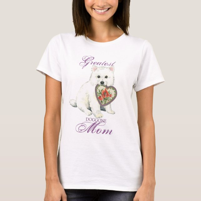 Camiseta Eskie Heart Mom (Anverso)