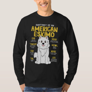 Camiseta Eskimo Anatomy American Dog Mom Dad Cute