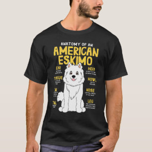 Camiseta Eskimo Anatomy American Dog Mom Dad Cute
