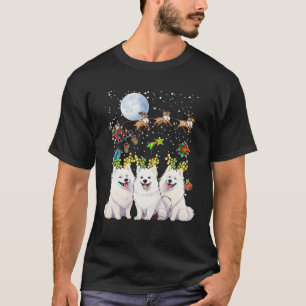 Camiseta Eskimo Dog Xmas estadounidense enciende a los reno