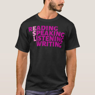 Camiseta ESL 4 Habilidades Diseño Rosa