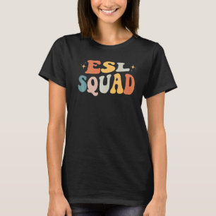 Camiseta Esl Squad Esl Estudiante Retro A La Escuela