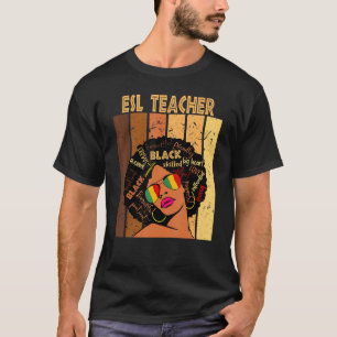 Camiseta Esl Teacher Afro Afroamericanas Black Hist