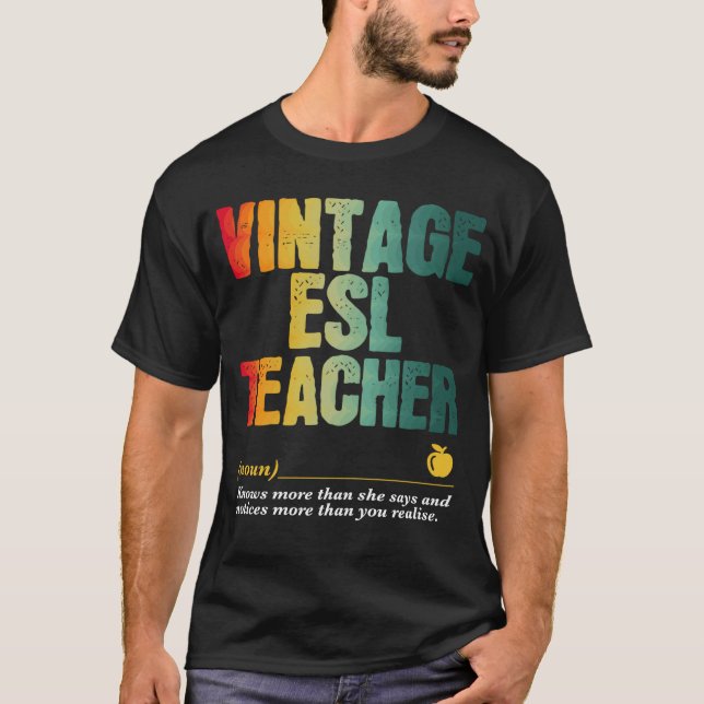 Camiseta ESL Teacher Appreciation Week Back to School (Anverso)