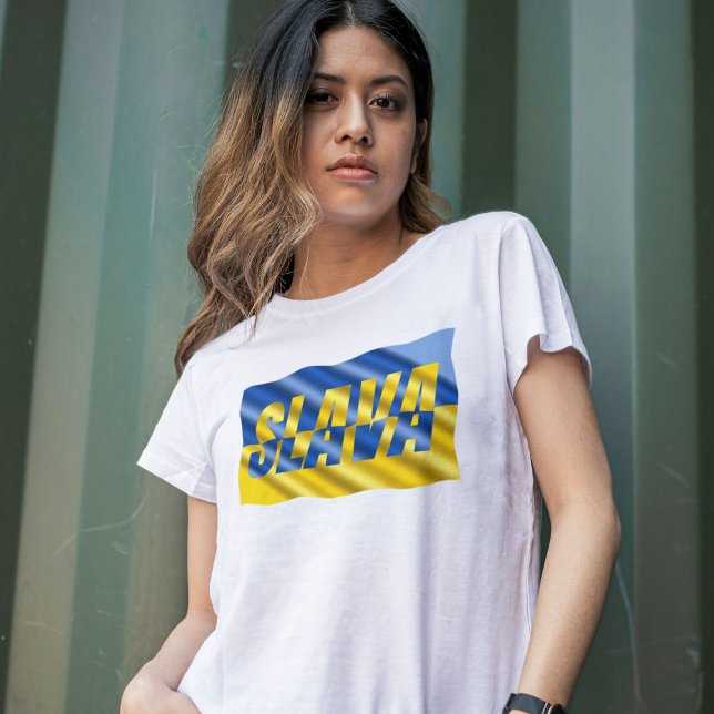 Camiseta Eslava ucraniana Eslava Ucrania Gloria a la paz en (Subido por el creador)