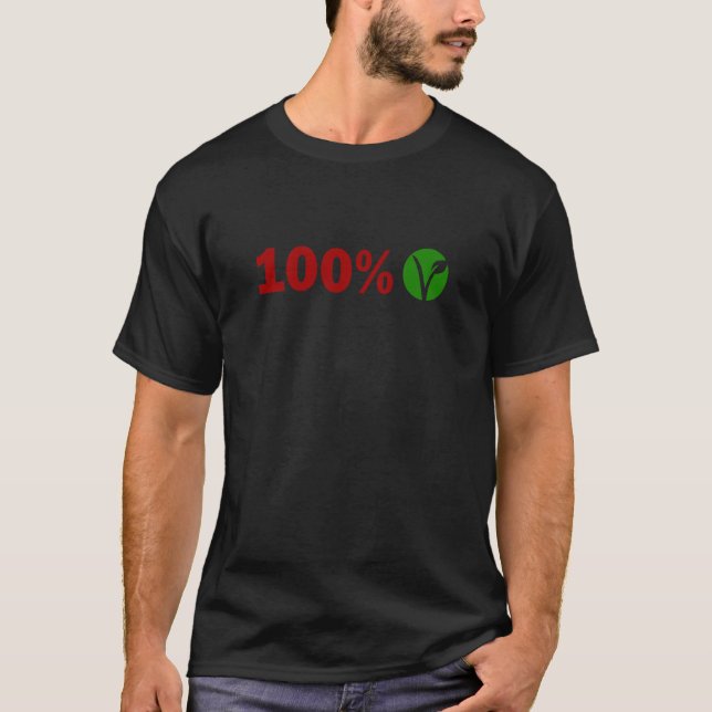 Camiseta Eslogan 100 vegano (Anverso)
