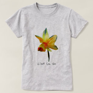 Camiseta eslogan C'est la Vie Narciso Flor de Primavera
