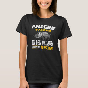 Camiseta Eslogan Combine Cosester Bauer Ich Fahre Dreschen