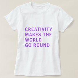 Camiseta Eslogan creativo cita tipografía púrpura