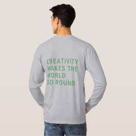 Camiseta Eslogan creativo cita tipografía verde