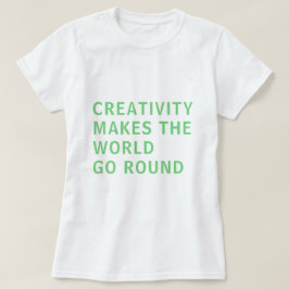 Camiseta Eslogan creativo cita tipografía verde