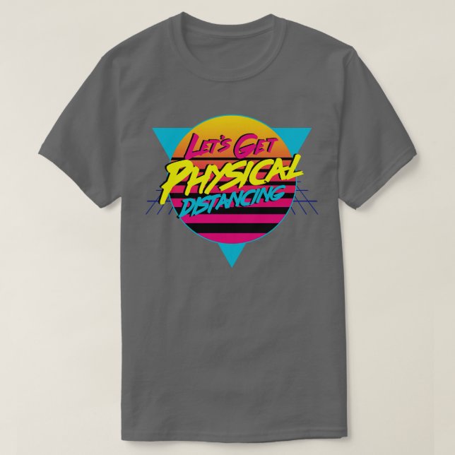Camiseta Eslogan de Aerobic de Distancia Social inspirado e (Diseño del anverso)