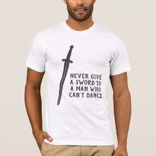 Camiseta Eslogan de bailarina/espadachín con gráfico de esp