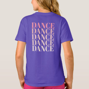 Camiseta Eslogan de Baile Baile Baile Rosa y Morado