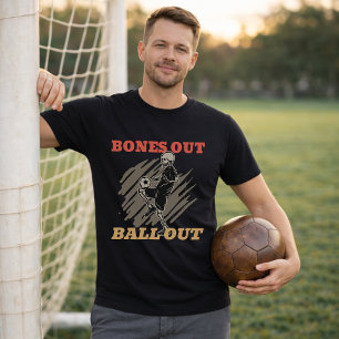 Camiseta Eslogan de fanático de fútbol 'Huesos fuera, pelot