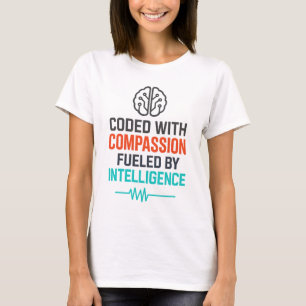 Camiseta Eslogan de IA - Alimentado por la compasión