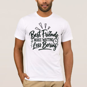 Camiseta Eslogan de Mejores Amigos