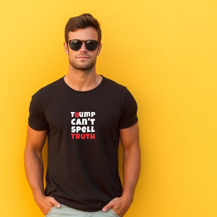 Camiseta Eslogan de protesta estudiantil anti-Trump rojo ne