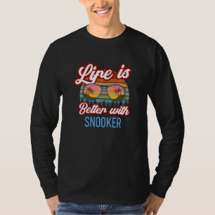 Camiseta Eslogan del atardecer retro con snooker