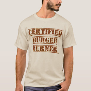 Camiseta Eslogan divertido de parrilla quemador de hamburgu