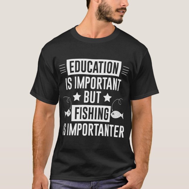 Camiseta Eslogan divertido de pesca (Anverso)