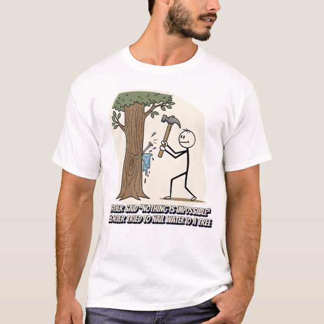 Camiseta Eslogan divertido de stickman (Anverso)