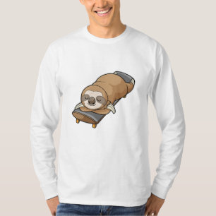 Camiseta Eslogan en dormir con patineta