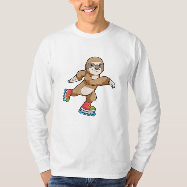 Camiseta Eslora como patinadora con patines en línea (Anverso)