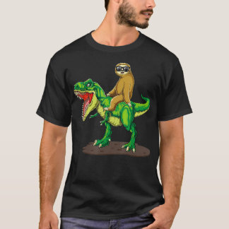 Camiseta Eslora con gafas de sol montando dinosaurio T rex