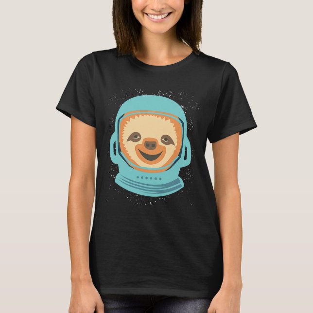 Camiseta Eslora del espacio ultraterrestre Nap Sloth Lazy 1 (Anverso)