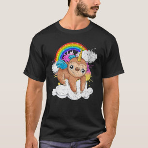 Camiseta Eslora mágica de animales de la especie Rainbow Wi