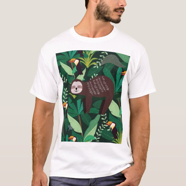 Camiseta Eslora tropical: patrón sin foco Personalizado (Anverso)