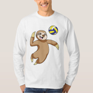 Camiseta Eslovaco como jugador de voleibol con voleibol