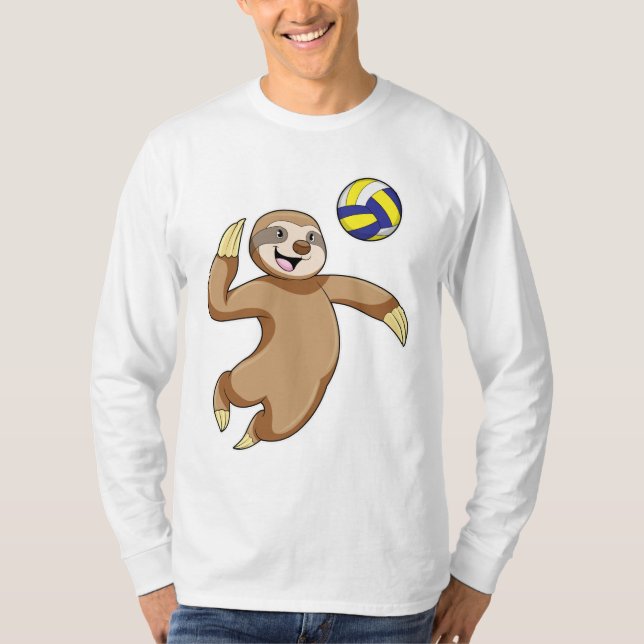 Camiseta Eslovaco como jugador de voleibol con voleibol (Anverso)
