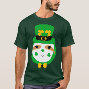 Camiseta Eslovaco Shamrock Leprechaun Gorra Bow Tie St Day