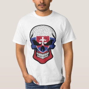 Camiseta Eslovaquia Bandera del cráneo sonriente
