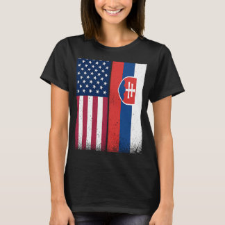 Camiseta Eslovaquia Banderas estadounidenses eslovacas Org