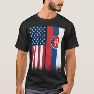 Camiseta Eslovaquia Eslovaco Americano Banderas Orgullosas 